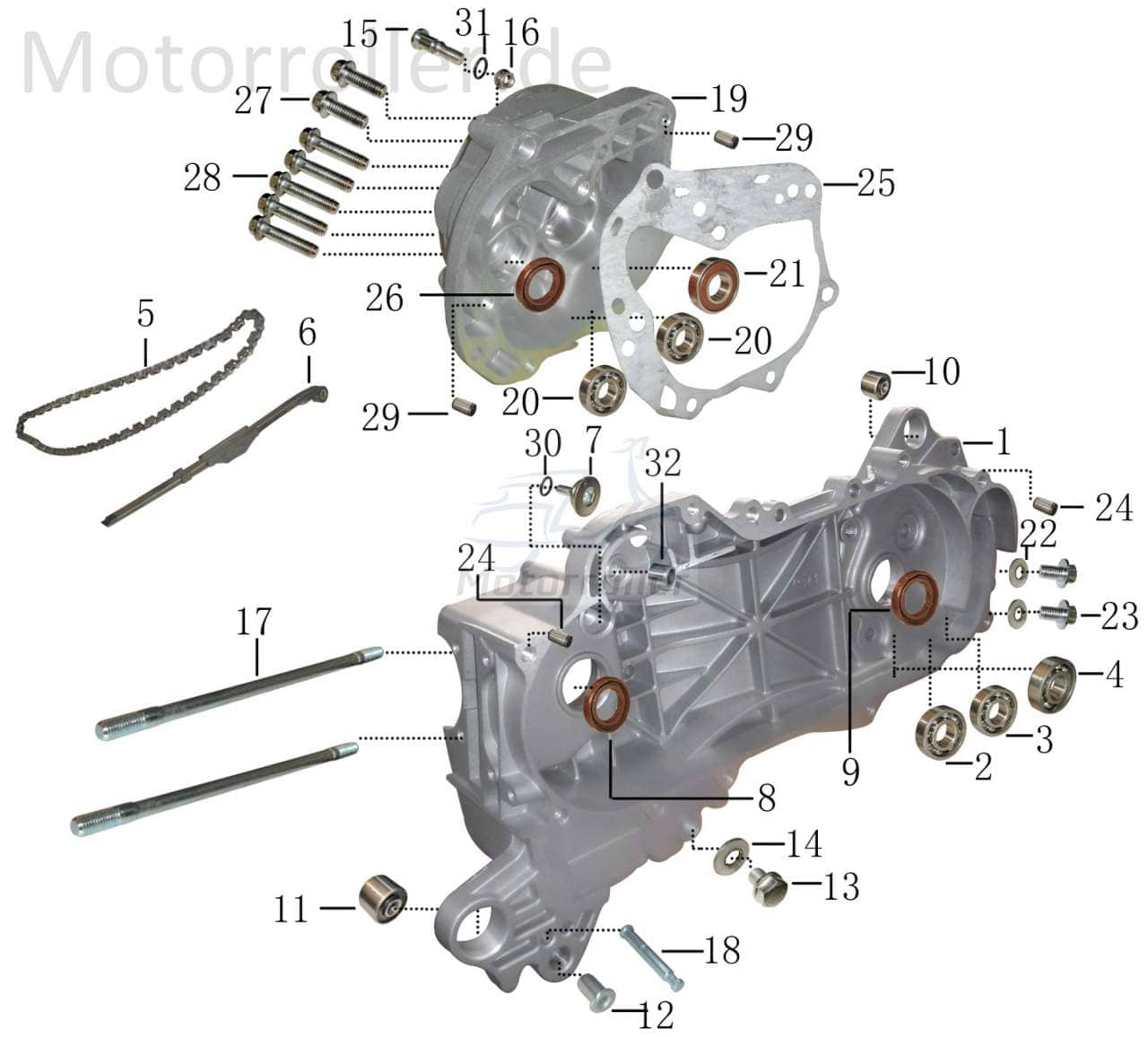SMC Scooter O-RING Motordeckel rechts 50ccm 2Takt 93210-15075 Motorroller.de 1,5x7,5mm Gummidichtung Dichtring Gummiring Oring Gummi-Ring Dicht-Ring