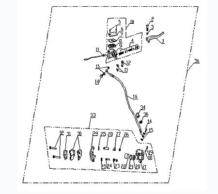 Bremslichtschalter rechts mit Kabel Hydraulische 730467