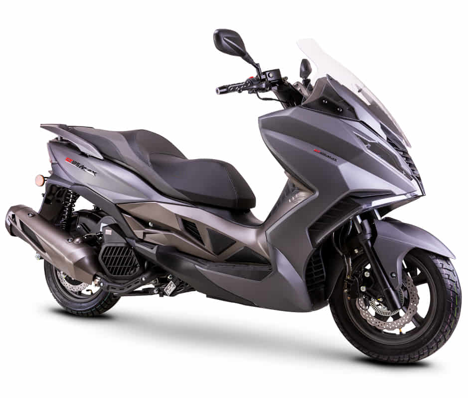 Motorroller Fighter 125 R GT Max silber 95 km/h 4-Ventiler Euro 5+ Großraumroller Leichtkraftrad Scooter 125ccm