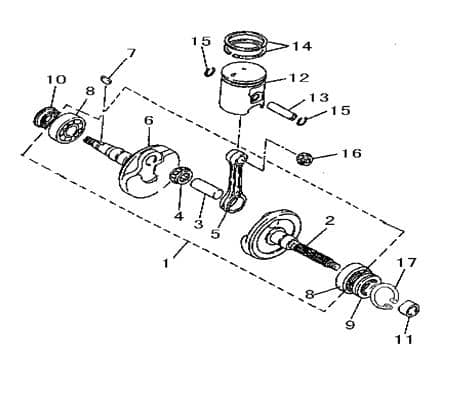 Kolben-Kit 4 950350 für 50ccm 2Takt