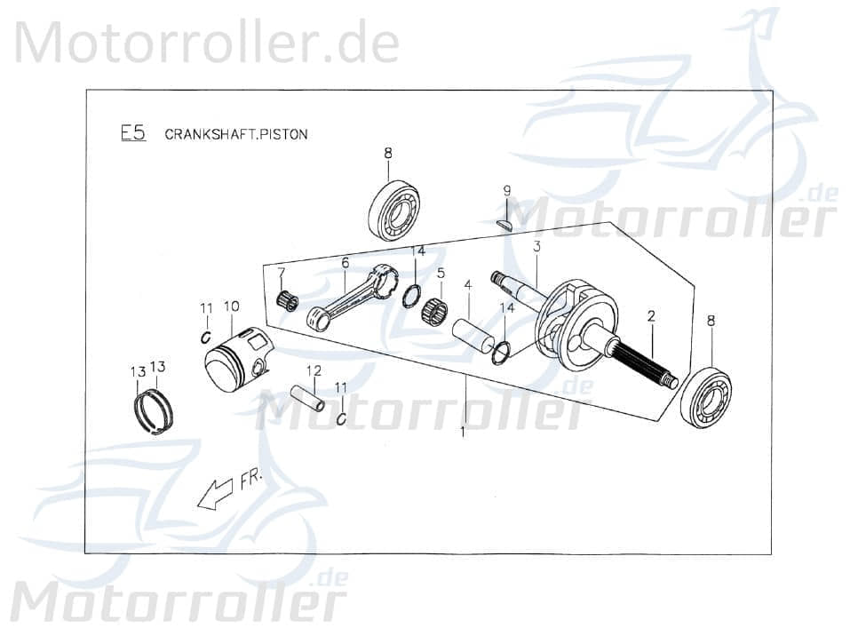 PGO Sicherung Kolbenbolzen 2 Stück 1 Satz Roller 125ccm 4Takt Motorroller.de Sicherungsring Sicherungsclip Kolbenbolzensicherung 110ccm-2Takt Scooter