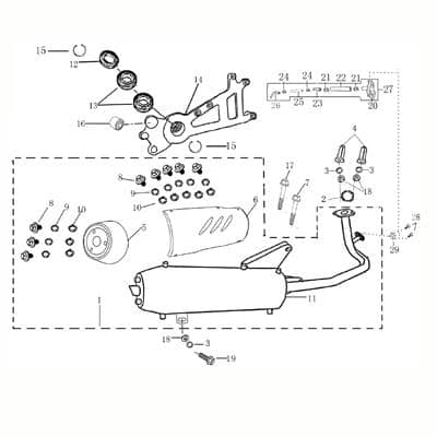Bundschraube M8x1.25x20mm mit Bund verzinkt Rex 50ccm 4Takt Motorroller.de Maschinenschraube Flanschschraube Flansch-Schraube Maschinen-Schraube