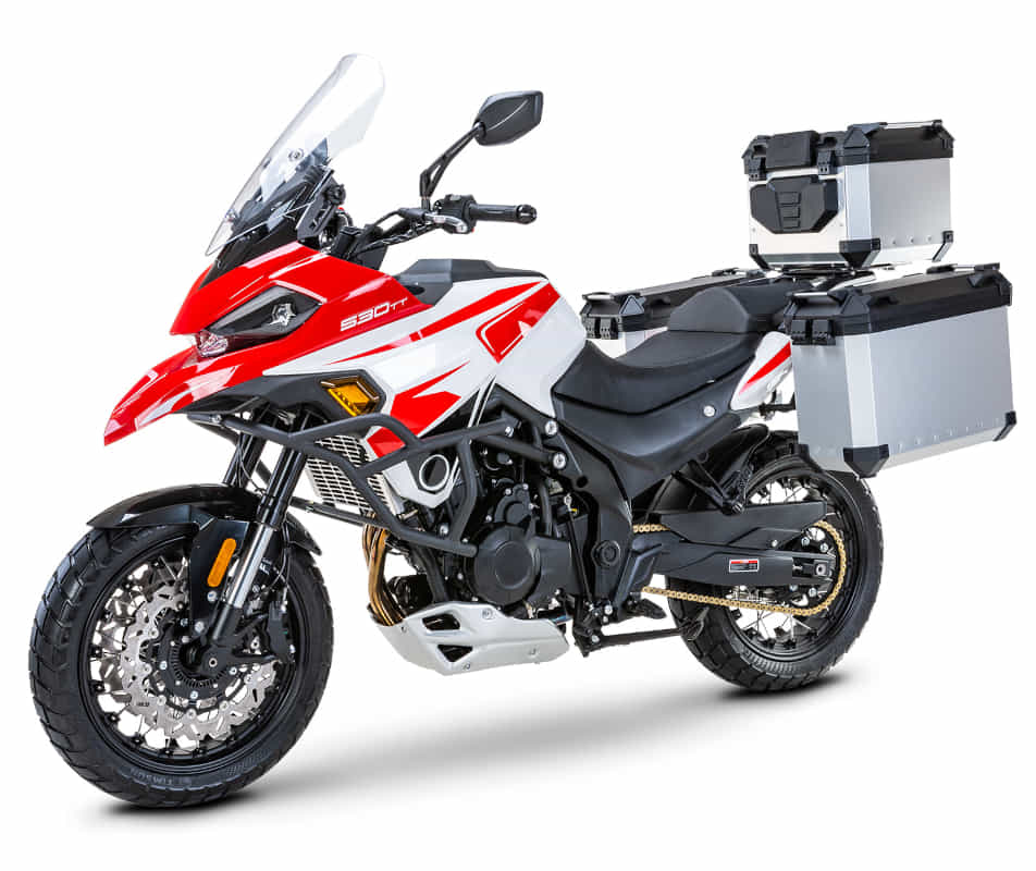 Motorrad Fighter 530 TT-RS weiß-rot Euro 5 500ccm Touring mit Kofferset