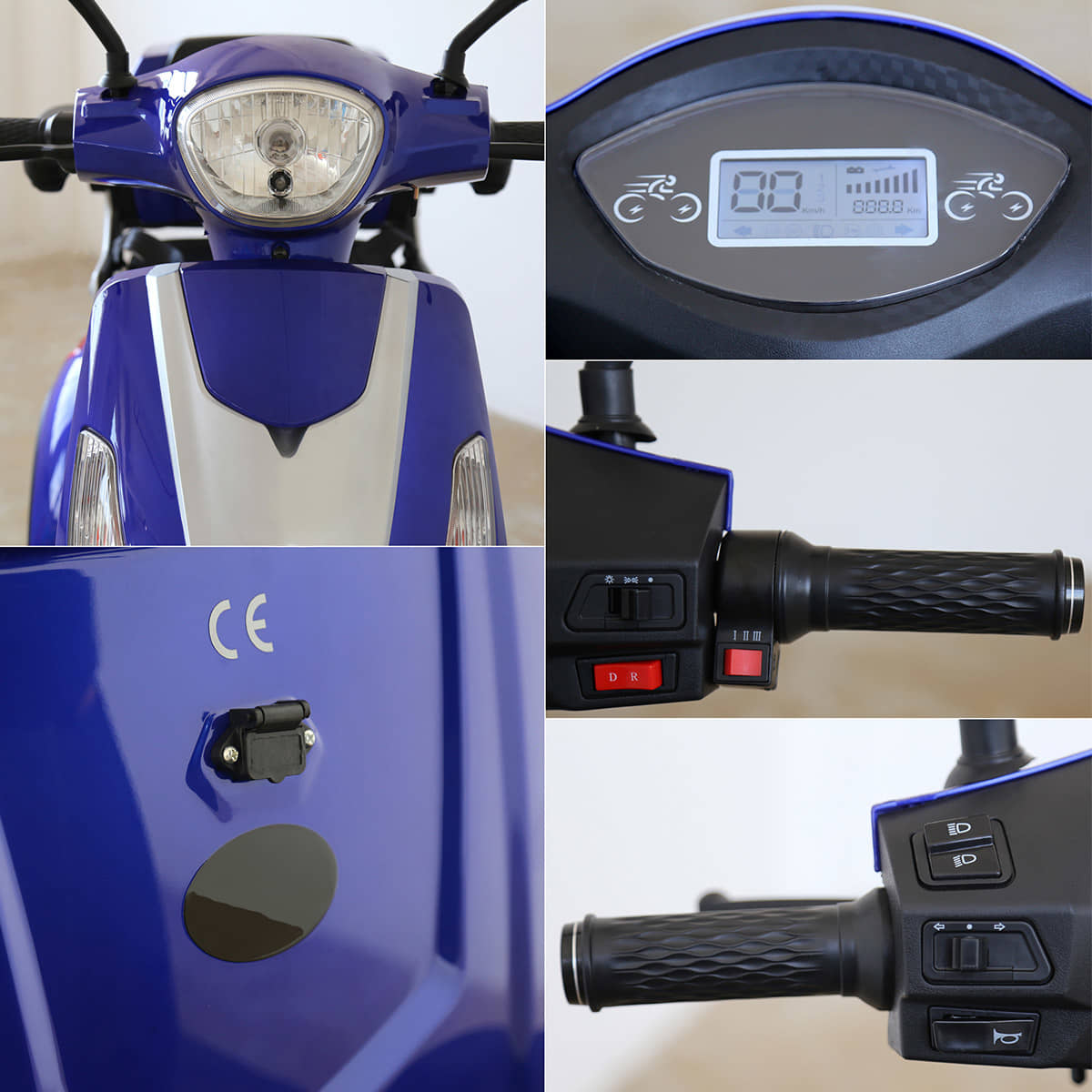 Elektroroller Scoody E3 Trike Y2 25 km/h blau Dreiradroller E-Roller E-Dreirad E-Scooter Seniorenroller Seniorenmobil E-Trike Handycaproller