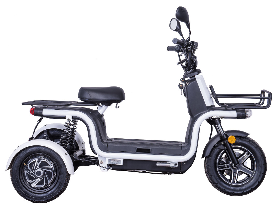 Dreirad Scoody E Trike ZT-29A 45 km/h weiß 2x800 Watt Lithium-Ionen Elektroroller E-Scooter E-Roller Dreiradroller