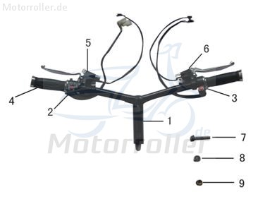 AGM Scoody 45 Bremsarmatur Bremshebel rechts elektro ZW-H-06 Motorroller.de Handbremshebel Handbremsgriff Brems-Hebel Bremsdruckarmatur Brems-Griff