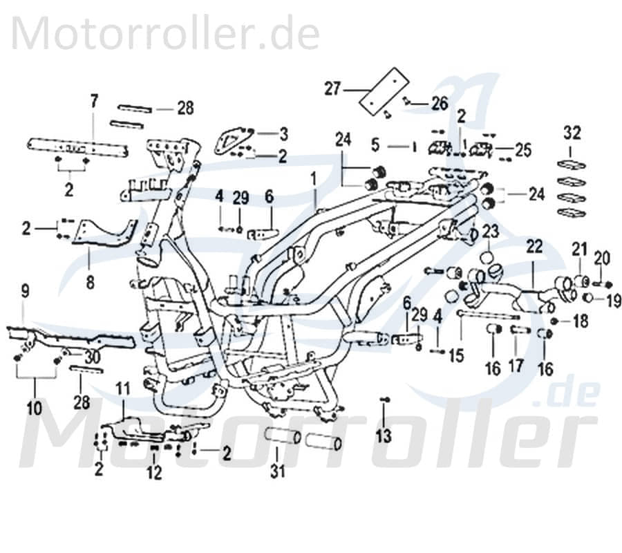 Kantenschutzstreifen Qingqi Insignio 125 2.0 Scooter 750353 Motorroller.de Mokick Jonway Insignio 250 DD Kreidler Moped Ersatzteil Service Inpektion