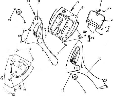 Dekorsatz Frontverkleidung RS2.50 87766