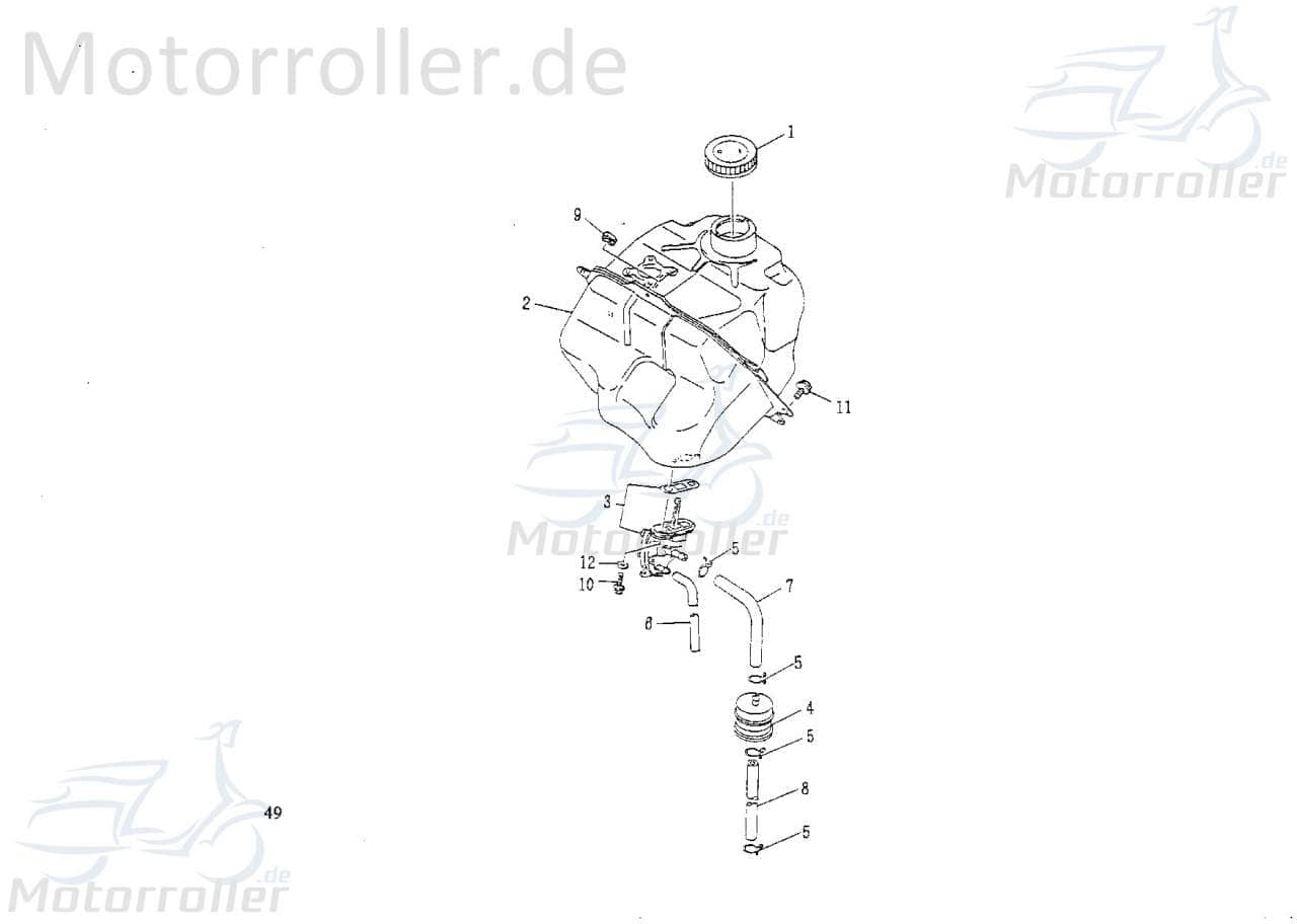 Benzintank Kraftstofftank Benzinbehälter 74605