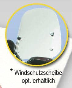 PGO T-Rex 125 Windschild 38cm d:10mm klar Windabweiser Windschutzscheibe TCBA-300 Motorroller.de