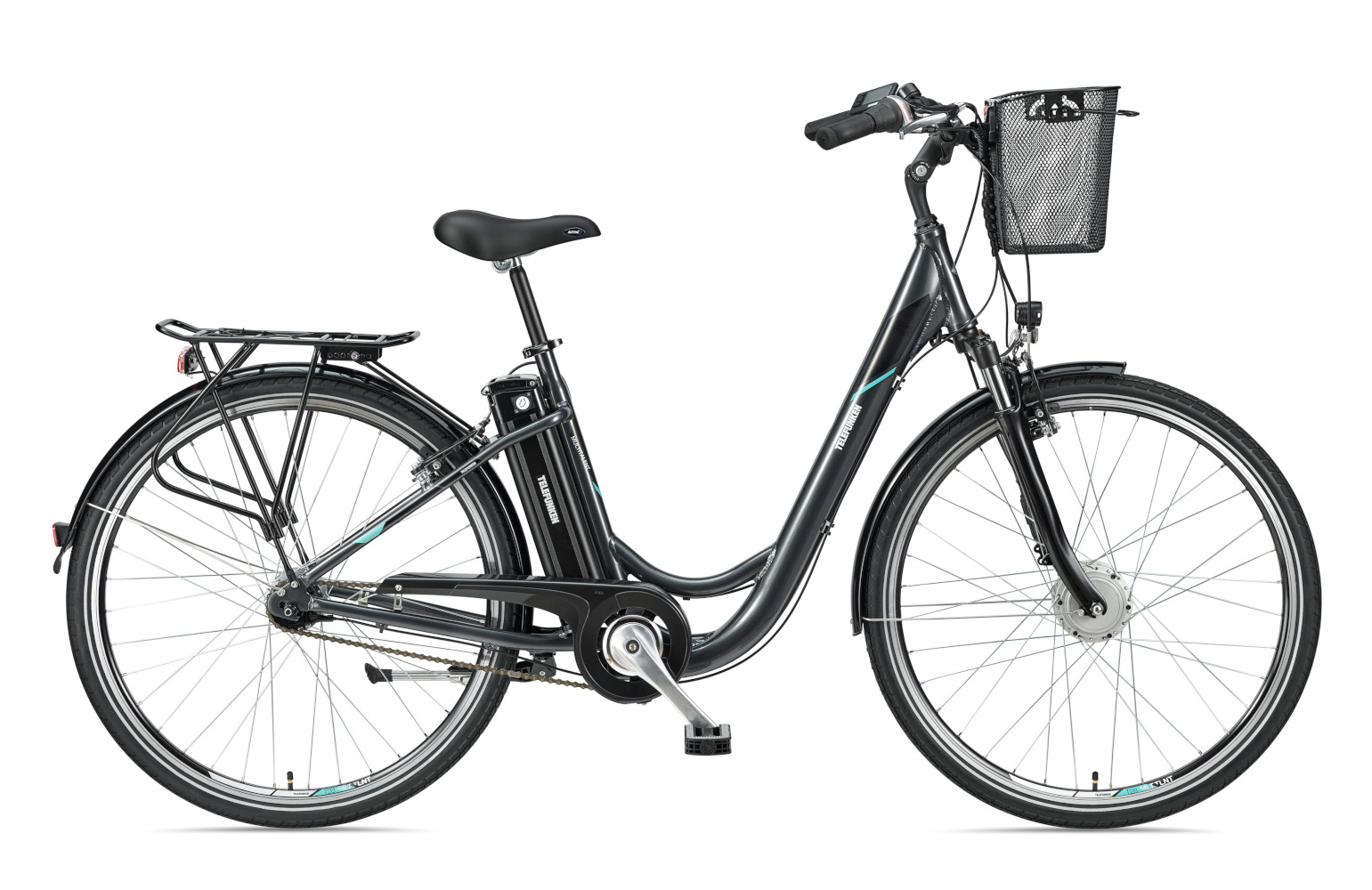 E-Bike Telefunken RC840 Multitalent Elektrofahrrad City-Pedelec anthrazit 28" RH 48cm E-Fahrrad Citybike