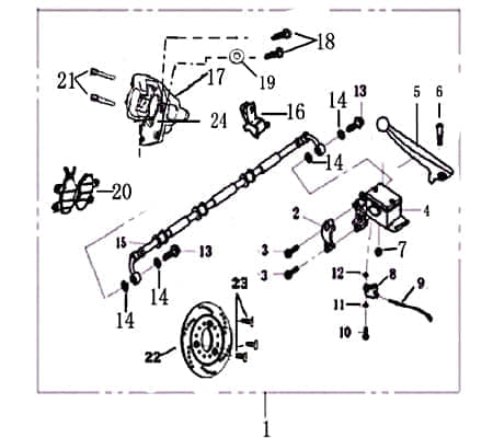Rex Monaco 125 Bremsschlauch Bremsleitung Hydraulikschlauch 125ccm 4Takt 705429 Motorroller.de Hydraulik-Schlauch Hochdruckleitung Hydraulikleitung