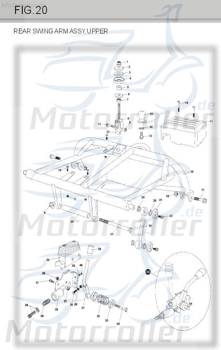 Schraube M8x30mm Kasea Buggy 150 Maschinenschraube BCB-451 Motorroller.de Bundschraube Flanschschraube Flansch-Schraube Maschinen-Schraube BUGGY 250