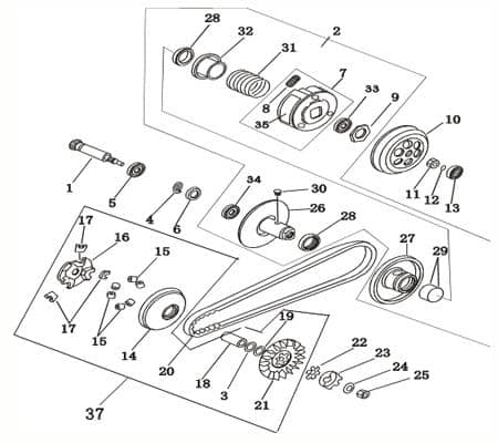 Getriebeingangswelle 13 Zähne Länge=152mm Rex 50ccm 2Takt Motorroller.de Antriebswelle Welle-Getriebe Getriebewelle Antriebs-Achse Getriebeeingang