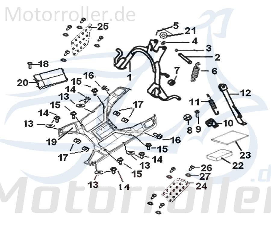 CPI Flanschmutter M8 Sechskantmutter Bundmutter 50ccm 2Takt Motorroller.de Sechskant-Mutter Flansch-Mutter Maschinenmutter Maschinen-Mutter Scooter