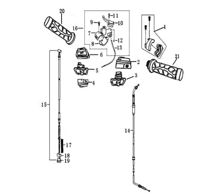 Schalter Auf- / Abblendlicht 3er Stecker 1050401-1
