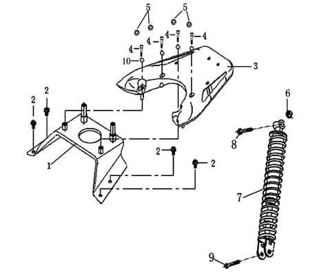 Bundschraube M8x1.25x45mm verzinkt Rex RS450 50ccm 4Takt Motorroller.de Maschinenschraube Flanschschraube Flansch-Schraube Maschinen-Schraube Scooter