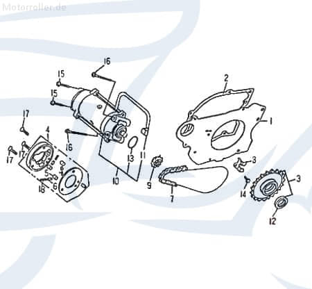 Halter Rex Quad 150 Befestigung Halterung ATV 150ccm 4Takt Motorroller.de Haltebügel Halteblech Halte-Blech Halte-Bügel 150ccm-4Takt UTV Ersatzteil
