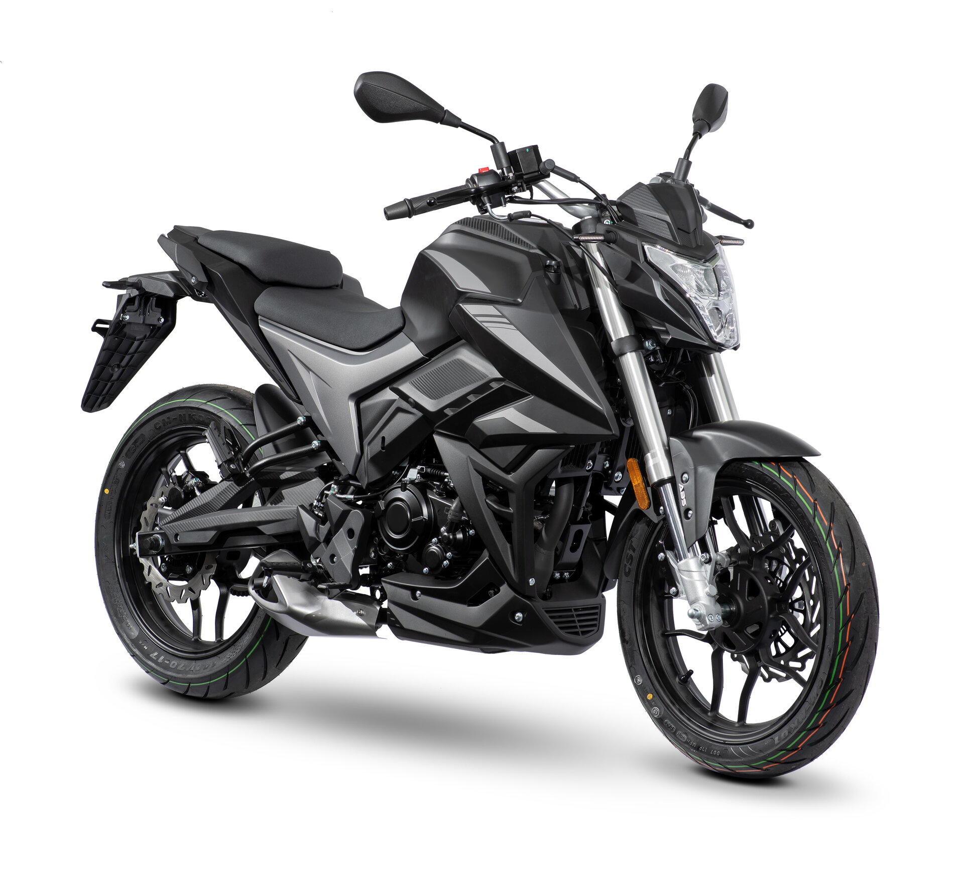 Motorrad Fighter 125 B-KS schwarz-grau 95 km/h Euro 5+ Schaltmoped Mokick Kleinkraftrad