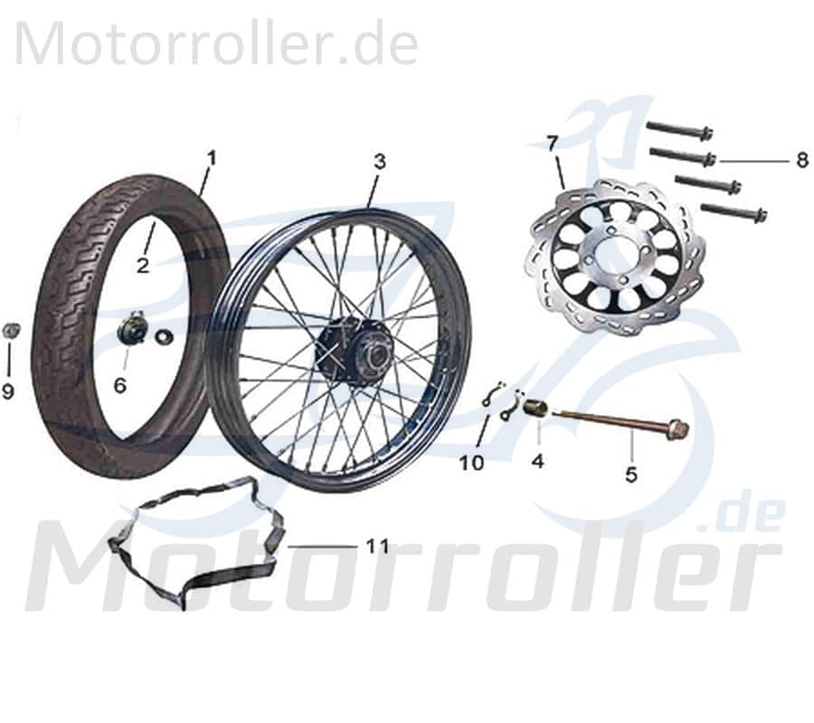 Kreidler DICE CR 125 Speiche außen Vorderrad 780121 Motorrad