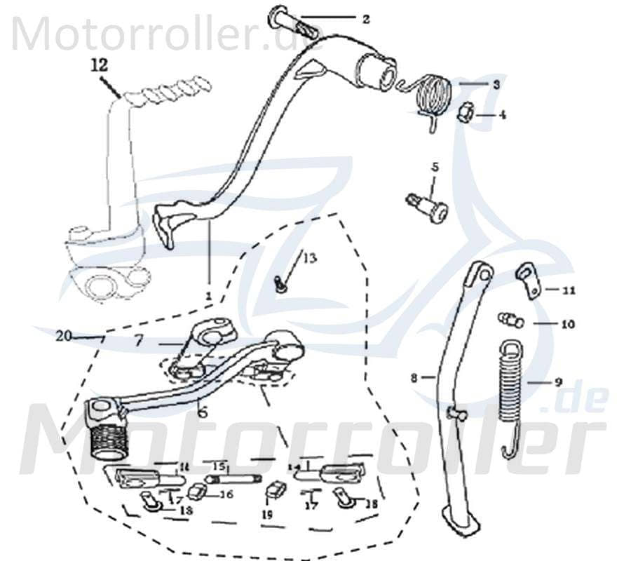 Feder, Seitenständer 733171 von Motorroller.de