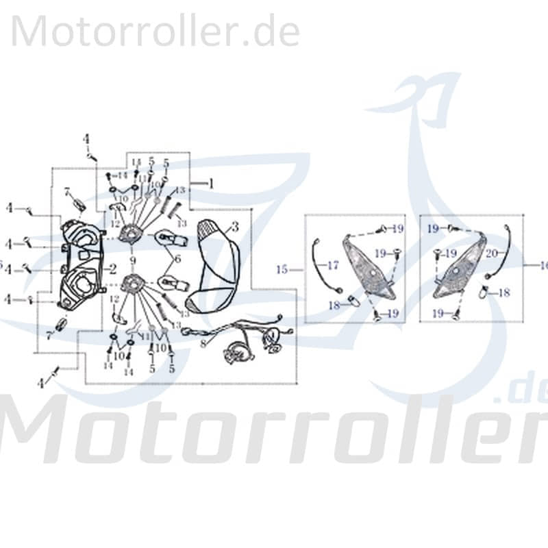 Rex INSIGNIO 125 DD Blinker links vorn 125ccm 4Takt 702180 Motorroller.de Signalleuchte Blinklicht Blinkleuchte Fahrtrichtungsanzeiger Blinkleuchten