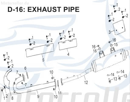 AEON Dichtung Auspuffkrümmer COBRA 350 Quad ATV 350ccm 4Takt Motorroller.de Dichtung-Auspuff Dichtung-Auspuffkrümmer Winkeldichtung Krümmerdichting