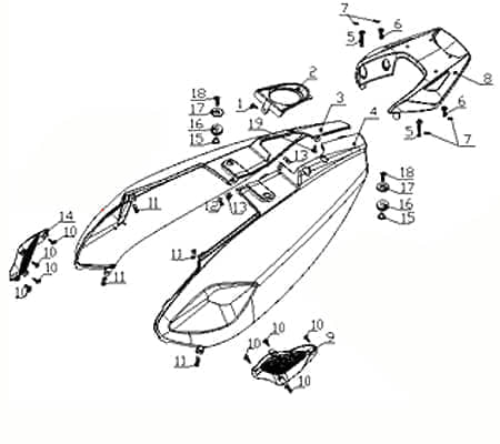 Unterlegscheibe Washer Heckverkleidung 730372