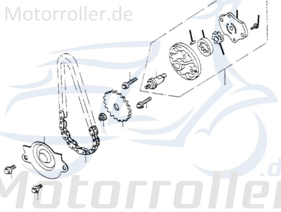 Rex Rexy 125 Ölpumpengehäuse Roller 125ccm 4Takt 13111-GAT-00 Motorroller.de 152QMI RS125 QM125T 10D Mokick Ersatzteil Service Inpektion Direktimport