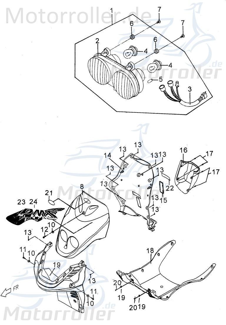 Scheinwerfer vorne komplett Vorderlicht P2661000000