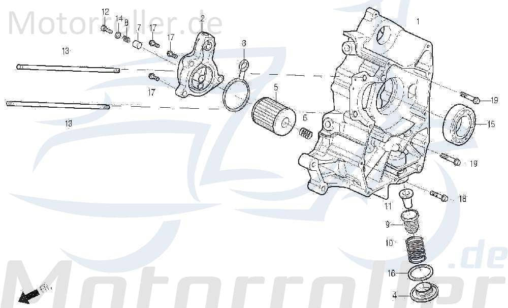 Daelim Freewing 125 E2 Dichtung Ölfilter 125ccm 4Takt 11335-SA1-0000 Motorroller.de Ölfilterdichtung Abdichtung 125ccm-4Takt Scooter Ersatzteil
