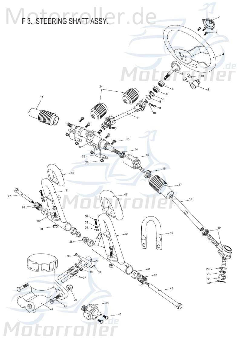 PGO Spurstange 161mm Länge Bugrider 250 Lenkstange Buggy B74450400000 Motorroller.de Spur-Stange Lenk-Stange Ersatzteil Service Inpektion Direktimport