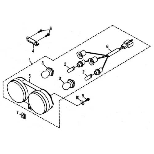 Rex Quad 50 Scheinwerfer Frontscheinwerfer 50ccm 2Takt 94312 Motorroller.de Abblendlicht Fernlicht Hauptscheinwerfer Front-Scheinwerfer Vorderlicht