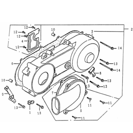Rex Rexy 125 Variomatikdeckel links 80330 Motorroller.de Kreidler Flory 125 Variodeckel Seitendeckel Motorgehäusedeckel Original Ersatzteil
