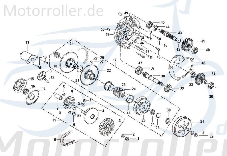 Zwischenrad 220073060003 von Motorroller.de
