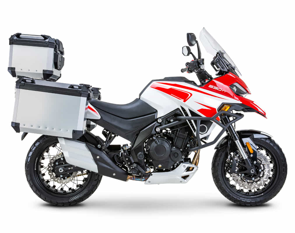 Motorrad Fighter 530 TT-RS weiß-rot Euro 5 500ccm Touring mit Kofferset