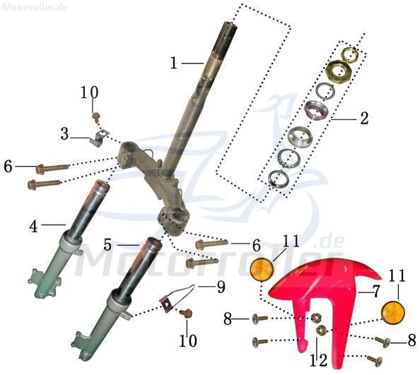 Lenkkopflager 4Takt 50ccm Satz JS37-2539