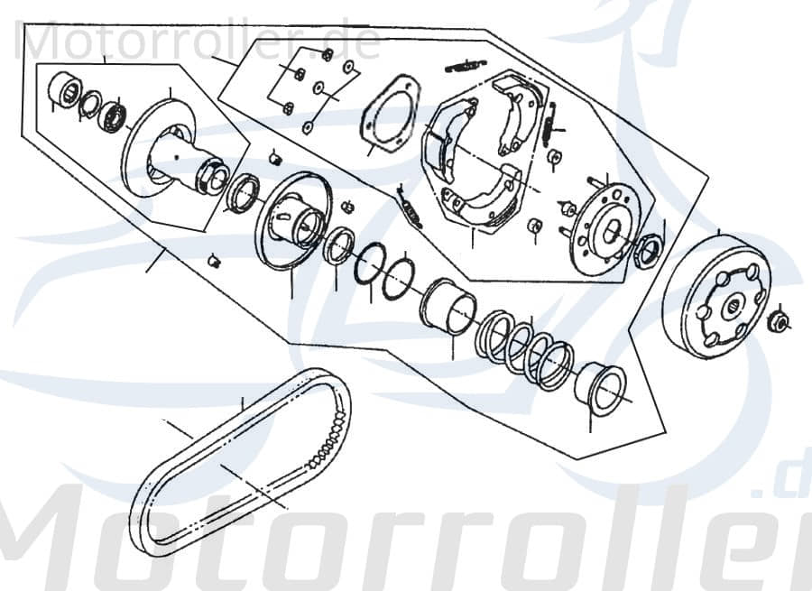 Federscheibe Qingqi RS 425 Sprengring Federring 97012-28012 Motorroller.de Spannscheibe Ausgleichsscheibe Feder-Ring Zwischenscheibe Spreng-Ring Rex