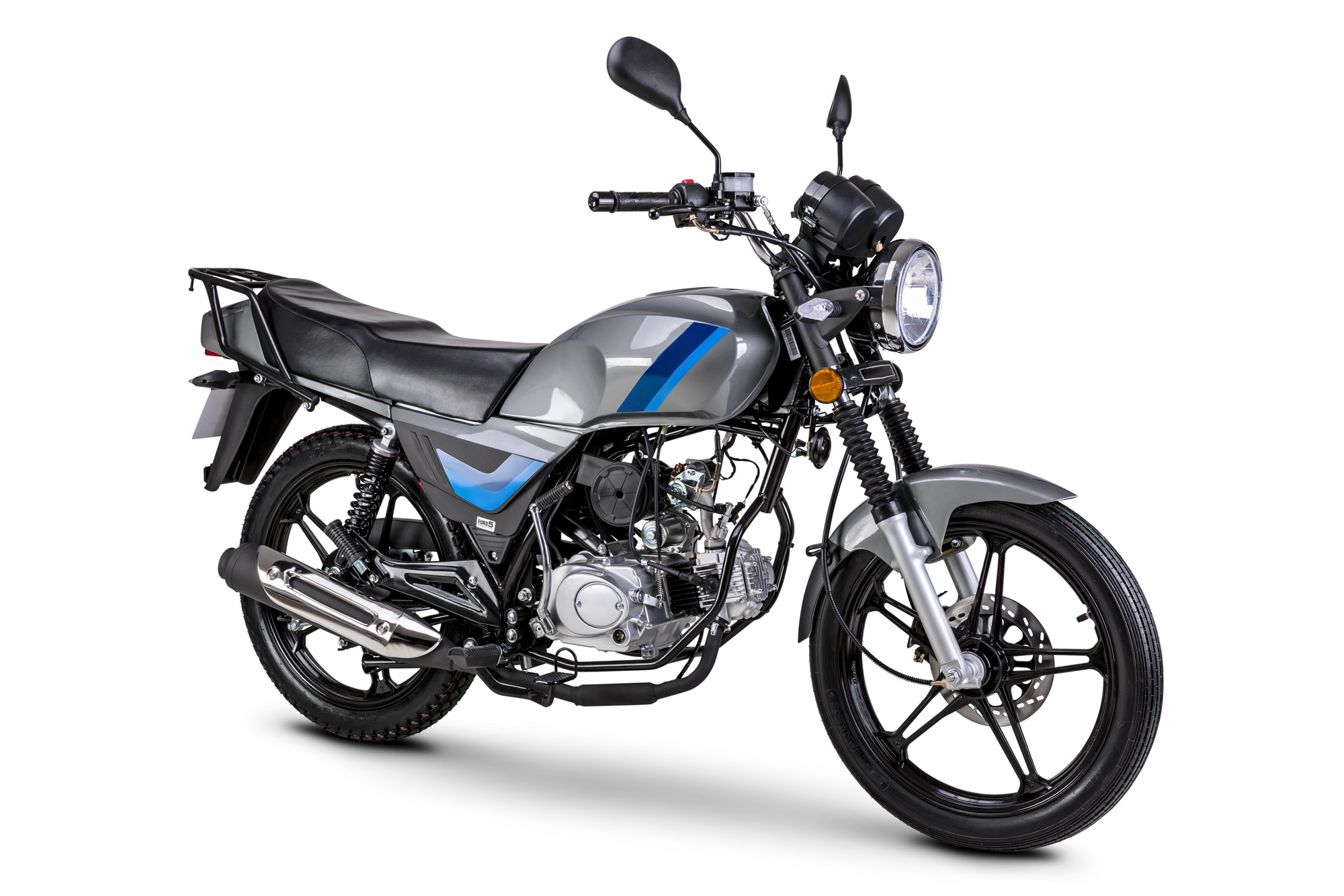 Motorrad Fighter 50 C-RS grau 45 km/h Euro 5 Schaltmoped Mokick Kleinkraftrad