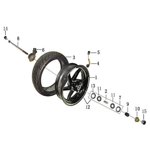 Tachometerantrieb Tachowellenantrieb Vorderrad 701487