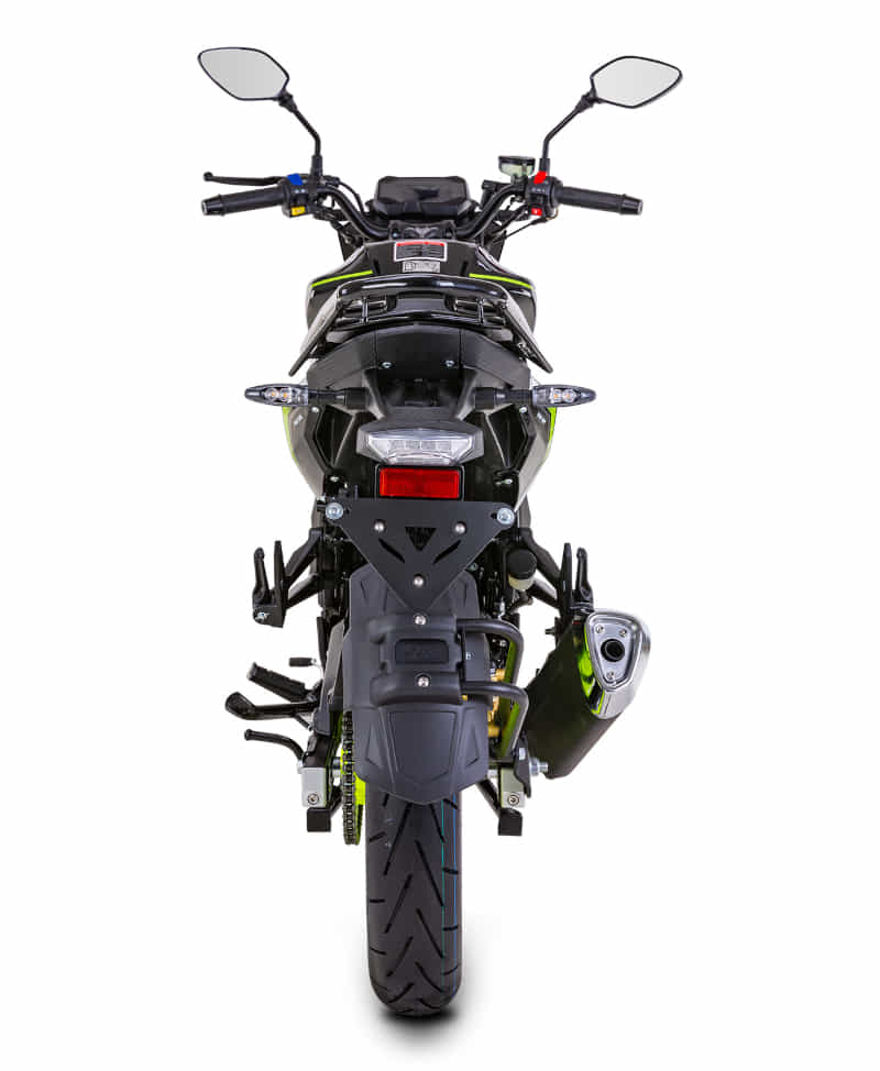 Motorrad Fighter 50 DV-RS neon-grün/schwarz 45 km/h Euro 5 Schaltmoped