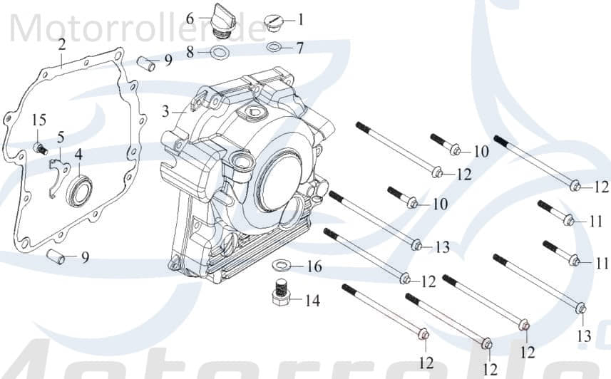 Ölablassschraube M12x15 Rex Quad 150 Ölschraube 150ccm 4Takt Motorroller.de Öl-Schraube 150ccm-4Takt ATV Explorer Discovery 200 UTV Ersatzteil Service