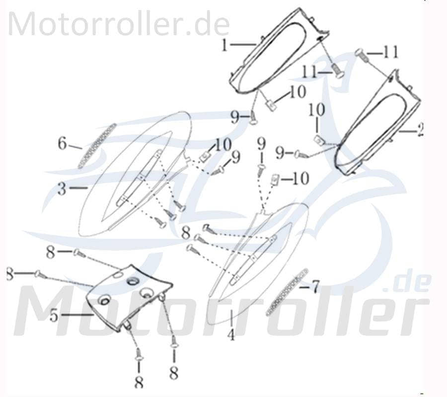 Dekorsatz komplett Kreidler eFlorett 1.0 Heckverkleidung 707199 Aufkleber Sticker Emblem Schriftzug Aufklebersatz