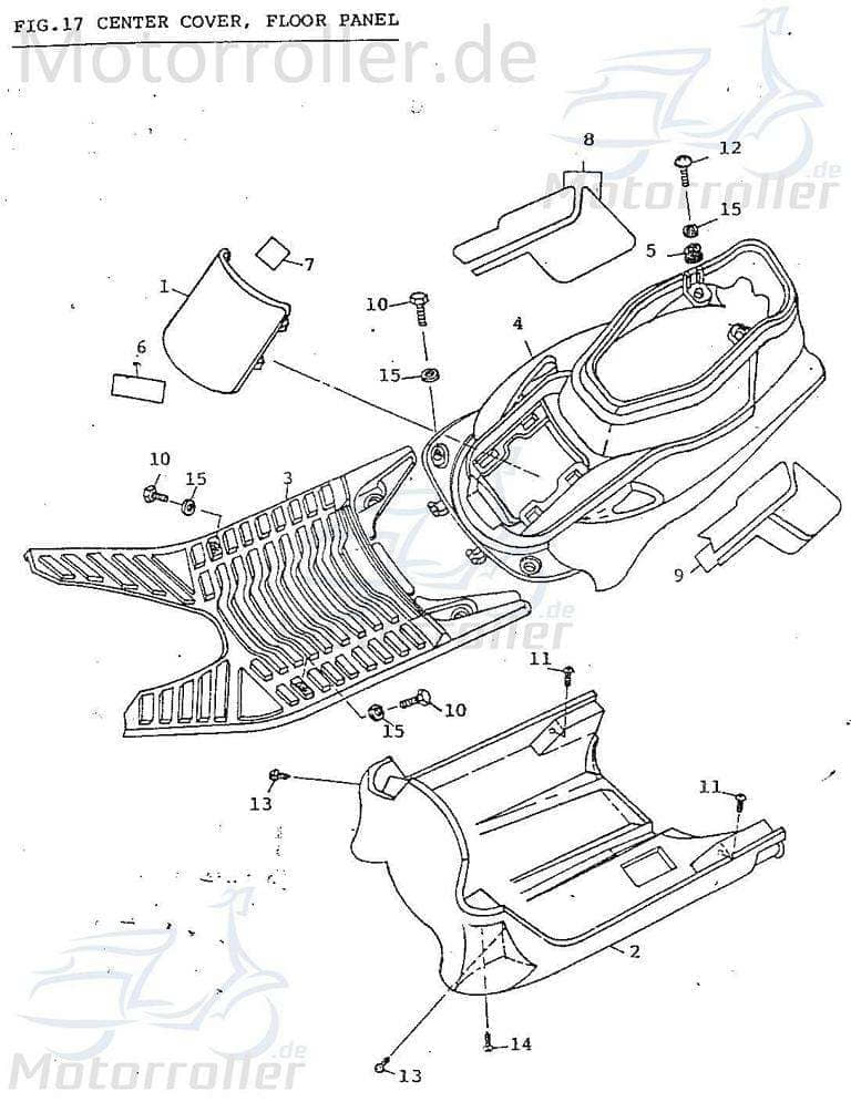 Adly Scoody 50 Sitzbankverkleidung 50ccm 2Takt 83400-105-000-B Motorroller.de Sitzverkleidung Mittelverkleidung Sitz-Verkleidung Sitzbank-Verkleidung