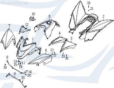 SMC Abdeckung weiß hinten Exploroer Kappe Quad 51171-CGV-0011 Motorroller.de Deckel Schutz Verkleidung Platte Cover Blende Schutzhaube ATV UTV Service