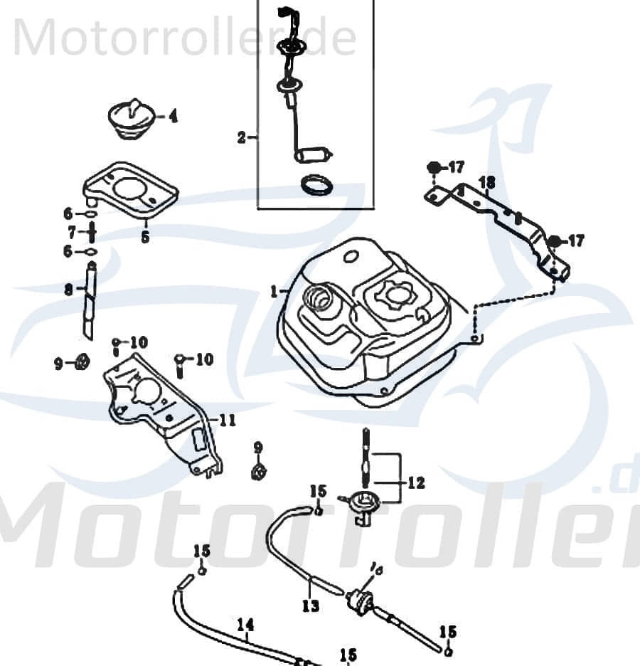 Haltebügel Rex RS450 Befestigung Halter Träger 50ccm 4Takt Motorroller.de Halterung Befestigungsbügel Halteblech Topcaseträger Befestigungshalter