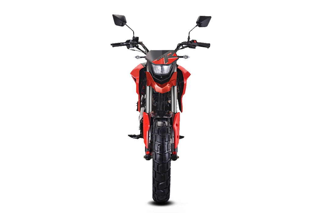 Motorrad Fighter 125 HR-S rot 90 km/h Euro 5 Schaltmoped 125ccm 4 Takt Leichtkraftrad Krad Kraftrad mit Topcase und Seitenkoffer