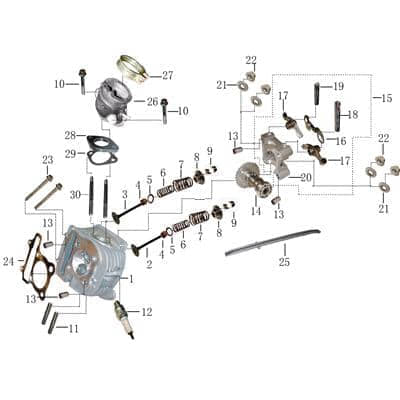 Steuerkettenspanner 4Takt Spanner Zylinder Rex 704326