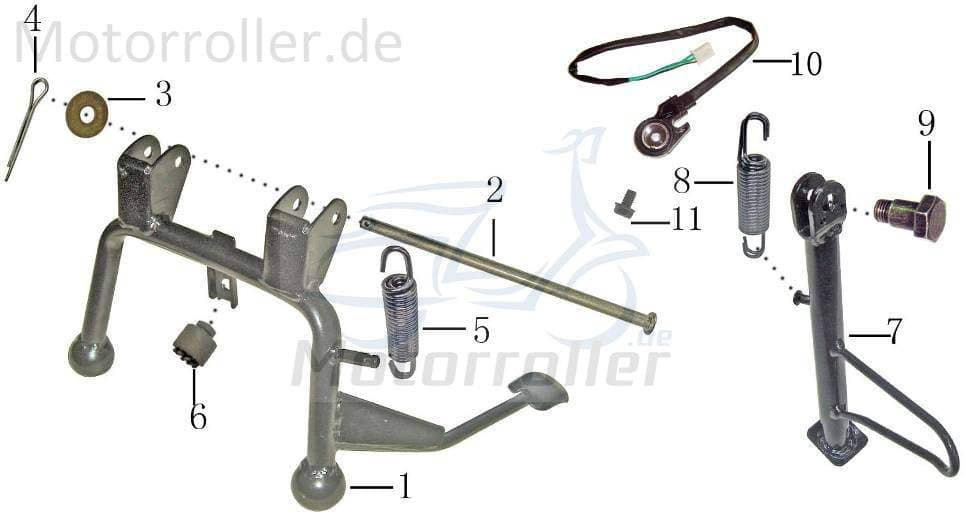Hauptständer 10 Zoll 4Takt 50ccm Staender 1030405-3