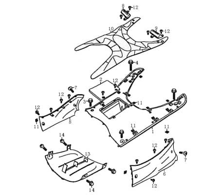 Rex RS125 Dekor Aufkleber Sticker Roller 125ccm 4Takt 89911 Motorroller.de Deko-Sticker Deko-Aufkleber 125ccm-4Takt Scooter Ersatzteil Service